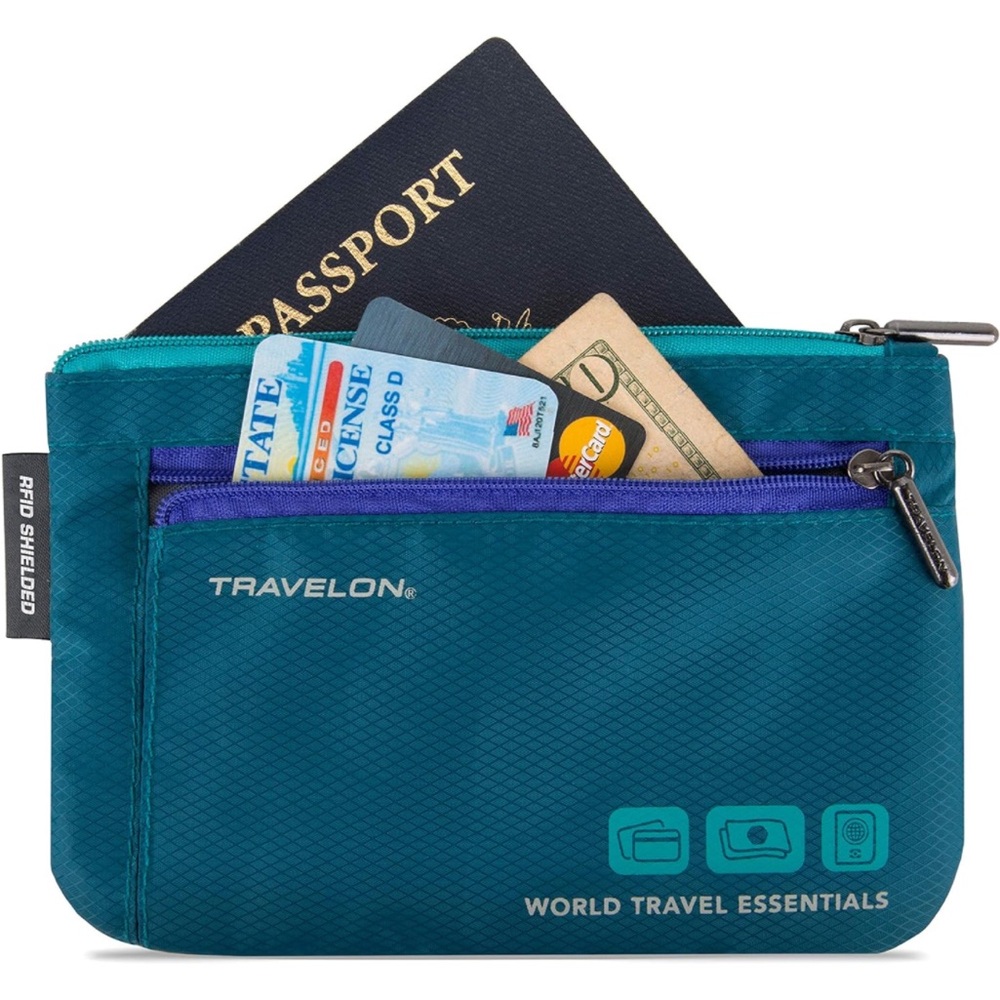 Travelon World Travel Essentials Currency and Passport Organizers, Set New